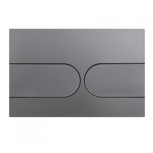 Панель змиву Koer KT-0604-07 240x160x10mm пластикова, кнопка закруглена (колір графіт) (KR5325)