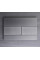Панель змиву Koer KT-0603-07 240x160x10mm пластикова, кнопка лінійна (колір графіт) (KR5321)