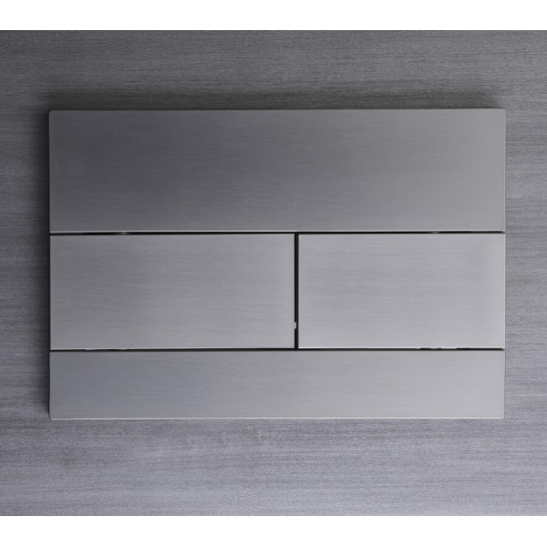 Панель змиву Koer KT-0603-07 240x160x10mm пластикова, кнопка лінійна (колір графіт) (KR5321)