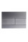 Панель змиву Koer KT-0603-07 240x160x10mm пластикова, кнопка лінійна (колір графіт) (KR5321)