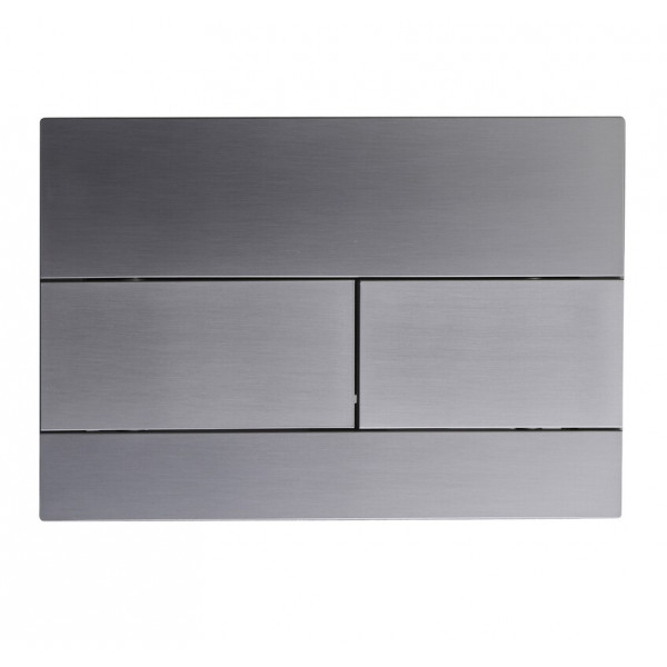 Панель змиву Koer KT-0603-07 240x160x10mm пластикова, кнопка лінійна (колір графіт) (KR5321)