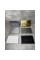 Панель змиву KOER KT-0608-07 240x160x10mm пластикова, кнопка закруглена (колір графіт) (KR6128)