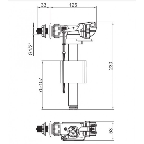 Арматура наповнювальна KOER KT-0105-1/2