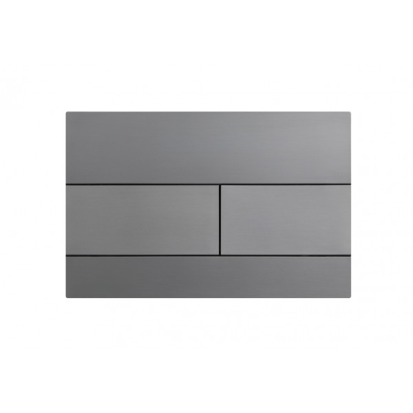 Панель змиву Koer KT-0603-07 240x160x10mm пластикова, кнопка лінійна (колір графіт) (KR5321)