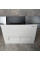 Панель змиву Koer KT-0608-03 240x160x10mm пластикова, кнопка закруглена (колір білий) (KR6123)