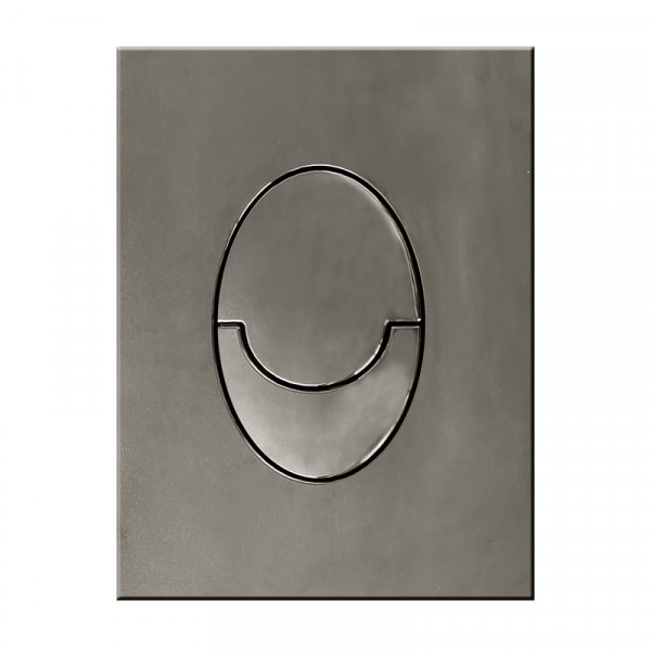 Панель змиву Koer KT-0606-07 157x198x10mm пластикова, кнопка закруглена (колір графіт) (KR5712)