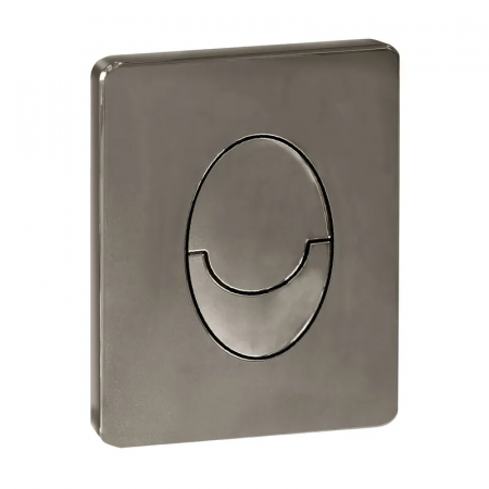 Панель змиву Koer KT-0606-07 157x198x10mm пластикова, кнопка закруглена (колір графіт) (KR5712)