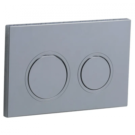 Панель змиву Koer KT-0605-01 220x140x12mm пластикова, кнопка кругла (колір хром) (KR5317)