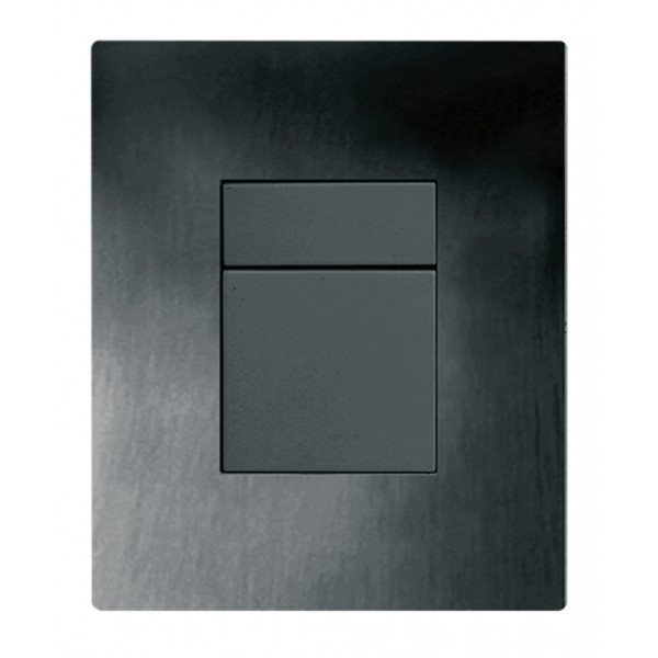 Панель змиву Koer KT-0607-05 157x198x10mm пластикова, кнопка квадратна (колір чорний матовий) (KR5346)