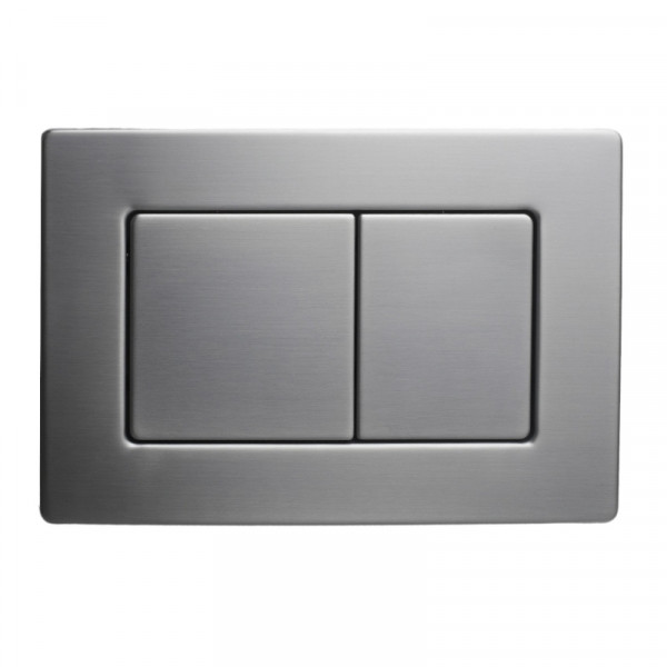 Панель змиву Koer KT-0612-07 240x160x10mm з нержавіючої сталі, кнопка квадр. (колір графіт) (KR6122)