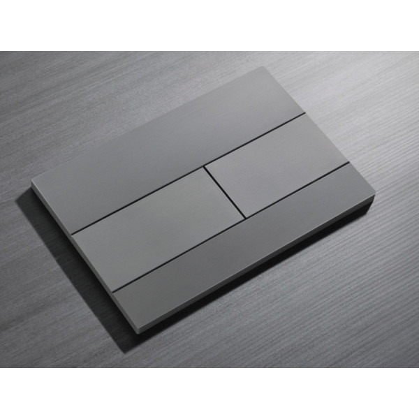 Панель змиву Koer KT-0603-07 240x160x10mm пластикова, кнопка лінійна (колір графіт) (KR5321)