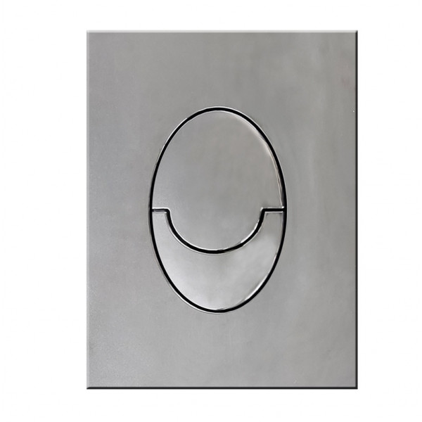 Панель змиву Koer KT-0606-01 157x198x10mm пластикова, кнопка закруглена (колір хром) (KR5342)