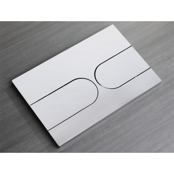 Панель змиву Koer KT-0604-01 240x160x10mm пластикова, кнопка закруглена (колір хром) (KR5323)