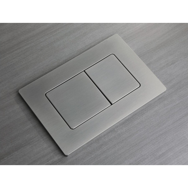 Панель змиву Koer KT-0602-07 240x160x10mm пластикова, кнопка квадратна (колір графіт) (KR5183)