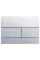 Панель змиву Koer KT-0603-01 240x160x10mm пластикова, кнопка лінійна (колір хром) (KR5319)