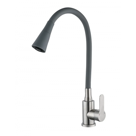 Смеситель для кухни Mixxus DAX-011 REFL.Gray с силиконовым изливом (MI6560)