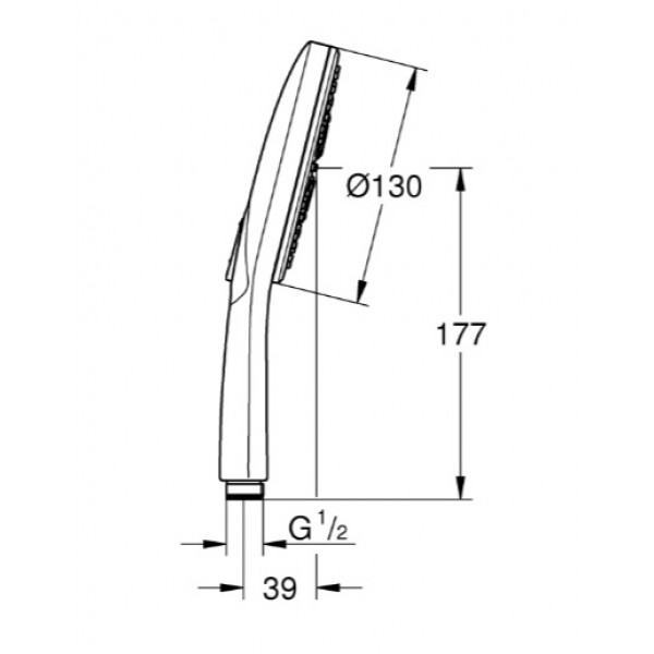 Ручной душ Grohe Rainshower Smartactive 130 3 режима (22127KF0)