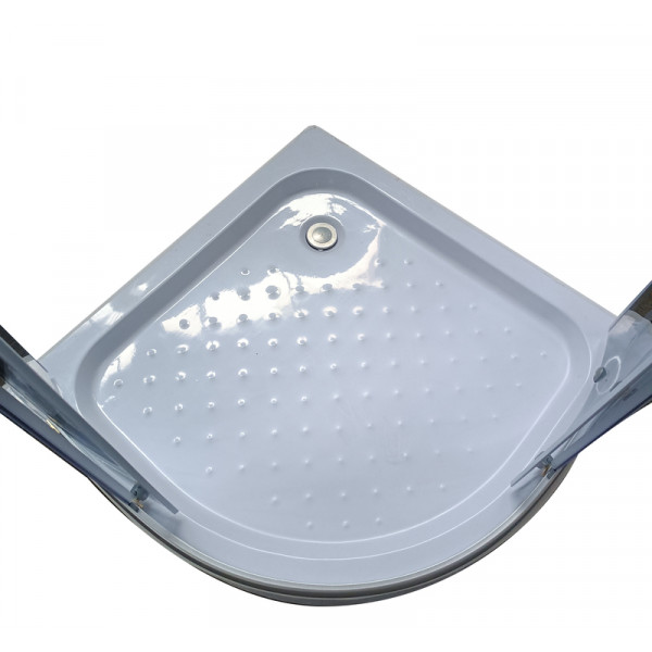 Душова кабіна з низьким піддоном Mixxus PLAIN SCT02-90x90x195-GR SATIN сіре тоноване скло 4мм (MI6898)