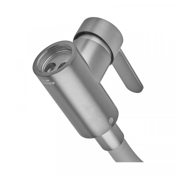 Смеситель для кухни с силиконовым изливом Champion EZA-011 Graphite REFL.Gray из нерж.стали (излив серый) (CH6566)