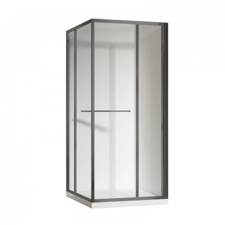Душевая кабина без поддона Koer SR SC09-90x90x200-L-TR-07 прозрачное стекло Easy Clean 6мм Графит (KR5685)