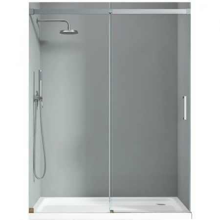 Двері в нішу Koer SR SD02-120x200-TR-01 прозоре скло Easy Clean 8мм, хром (KR5384)