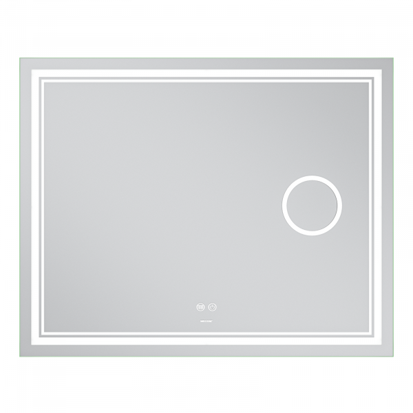 Дзеркало Mixxus Premium QUADRO MR20-100x80 з Led Touch, Anti-fog, димером, регулятором яскравості, лінзою (MP6623)