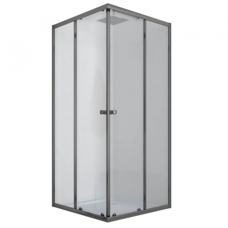 Душевая кабина без поддона Mixxus CUBIC SC01-90x90x185-TR GRAPHITE прозрачное стекло 4мм (MI6907)