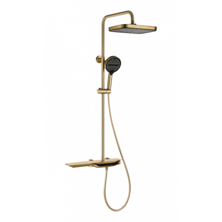 Душевая колонна с термостатическим смесителем Mixxus Premium SPACE-009-J Brushed gold, 3 режима (MI6541)