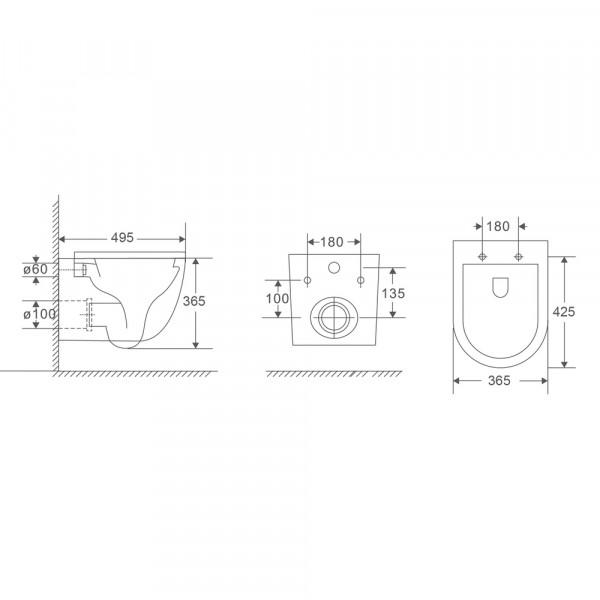 Комплект Grohe Set Унитаз ELLIPSE-0301-R+ Инсталляция Grohe Rapid SL 38772001 (38772001ELLIPS0301R)