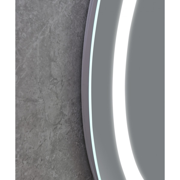 Дзеркало Mixxus PLAIN MC02-60 з Led Touch, Anti-fog, димером, регулятором яскравості, годинником (MI6012)