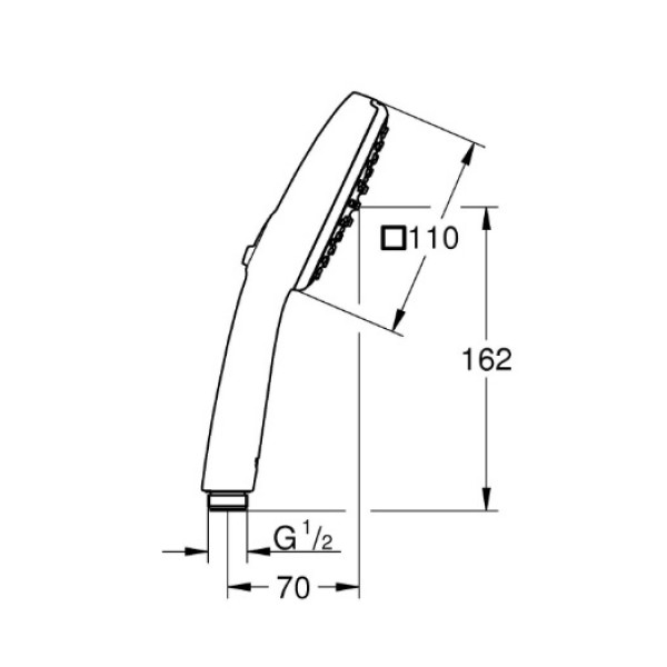 Ручной душ Grohe Tempesta Cube 110 2 режима (267462433)
