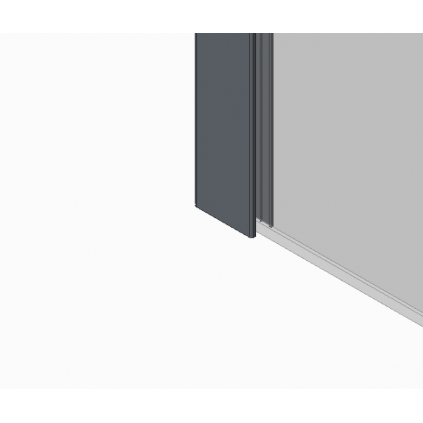 Душевая перегородка Koer SR SP02-100x200-TR-07 Walk-In прозрачное стекло Easy Clean 8мм, графит (KR5397)
