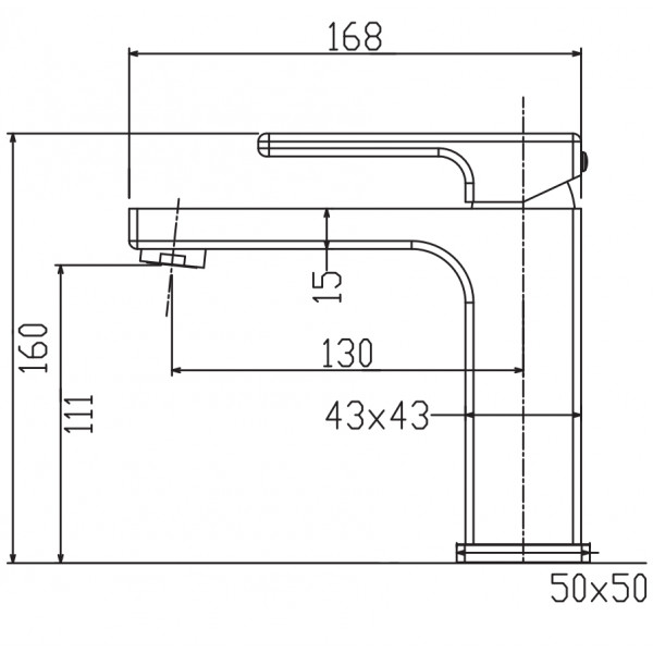 Смеситель для умывальника KOER KB-10009-12 (Цвет матового золота) (KR5977)