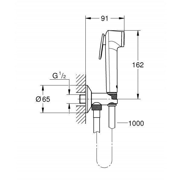 Гигиенический душевой набор Grohe Tempesta-F Trigger Spray (26358000)