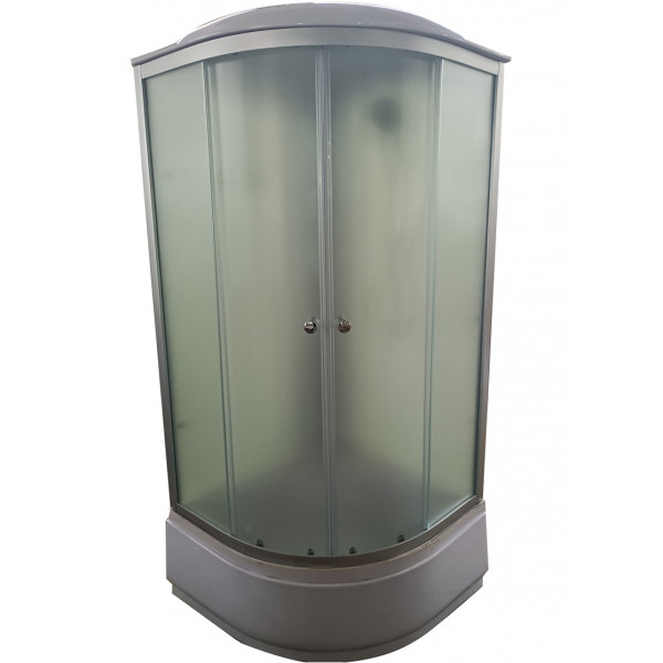 Бокс душовий без гідромасажу Mixxus STRONG SB01-90x90x215-FB SATIN з високим піддоном (MI6884)