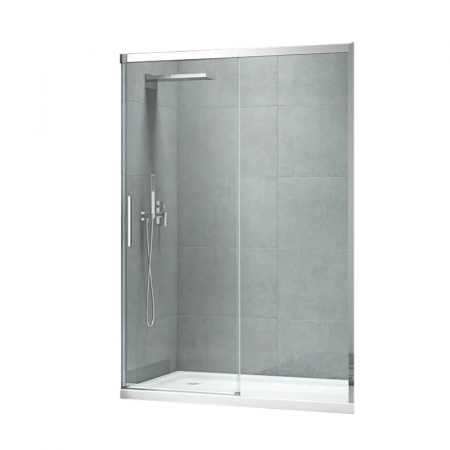 Дверь в нишу Koer SR SD05-140x200-TR-01 прозрачное стекло Easy Clean 6мм, хром (KR5406)