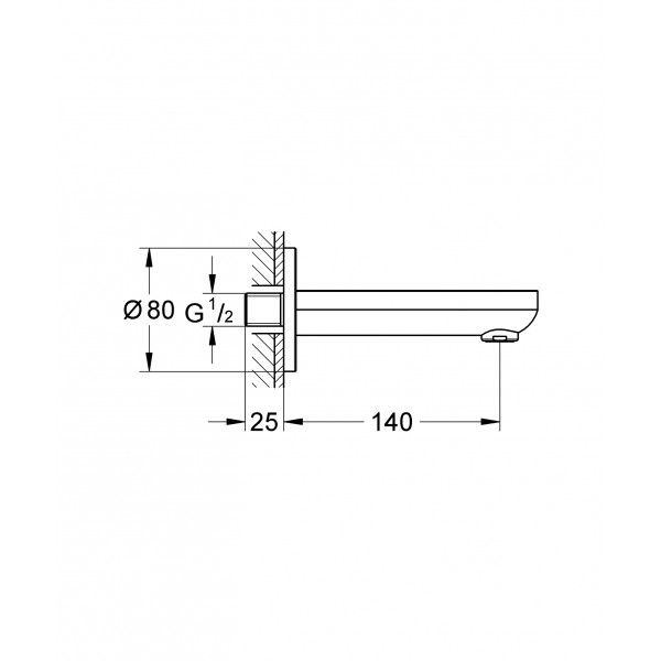 Излив для ванны Grohe BauCosmopolitan (13255000)