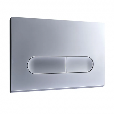 Панель смыва Koer KT-0608-14 240x160x10mm пластиковая, закругленная кнопка (цвет сатин) (KR6127)