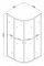 Душова кабіна без піддону Mixxus PLAIN SC01-90x90x185-GR CHROME сіре тоноване скло 4мм (MI6900)