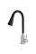 Смеситель для кухни MIXXUS SUS-011-T REFL.BLACK с силиконовым изливом из нерж. стали SUS304, излив черный (MI8226)
