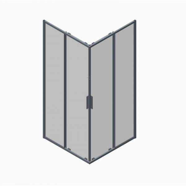 Душевая кабина без поддона Koer SR SC10-90x90x195-TR-12 прозрачное стекло Easy Clean 6мм, матовое золото (KR5943)