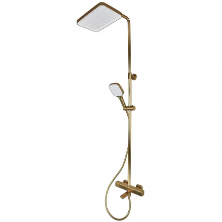 Душевая колонна Mixxus Premium VIRGO 009-J BRUSHED GOLD с термостатическим смесителем, 3 функции (MI6649)