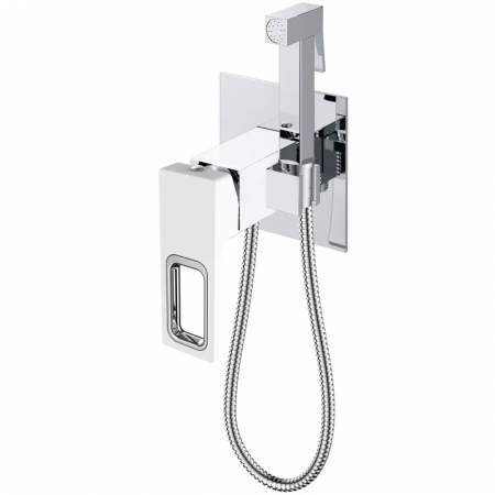 Смеситель для гигиенического душа KOER KB-23009-04 (Цвет хром+белый) (KR5982)