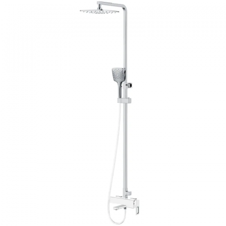 Душевая колонна со смесителем KOER KB-56009-04 3 функции (Цвет хром+белый) (KR5987)