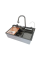 Мийка багатофункціональна Mixxus MH7546-SET-06 DECOR NANO-BLACK з вбудованим змішувачем (MX9576)