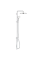 Душевая система Flex с переключателем настенного монтажа Grohe Tempesta System 250 (26675001)