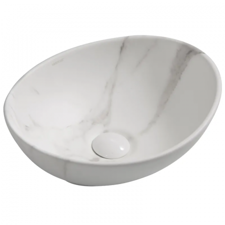 Раковина накладная MIXXUS PREMIUM ELLIPSE-0108 MARBLE 400х330х145mm (MP6526)