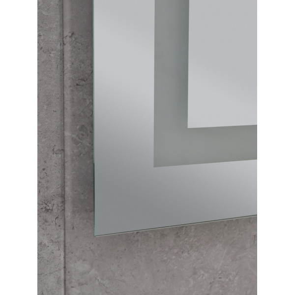 Дзеркало Mixxus HARD MR06-50x80-CASE з Led Touch, Anti-fog, димером, регулятором яскравості, годинником (MI6657)