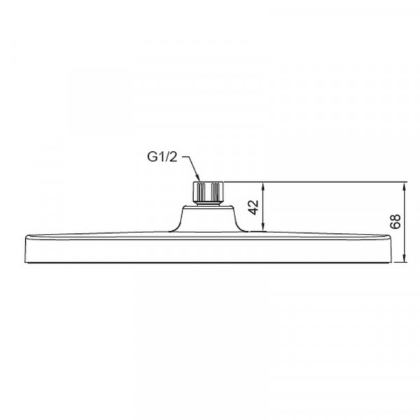 Лейка для душа потолочная Koer KP-0402-01-OH 310x200мм (KR4984)