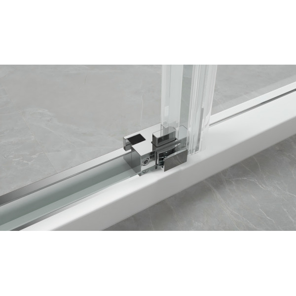 Душова кабіна без піддону Koer SR SC03-100x100x200-TR-01 прозоре скло Easy Clean 6мм, хром (KR5357)